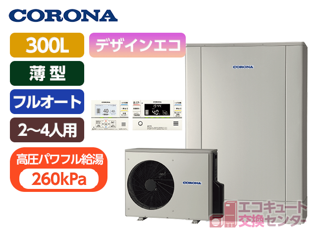 千葉のコロナ300L一般エコキュートフルオートCHP-ED302AY5